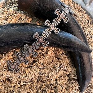 Like New Vintage Bob Berg Cross Link Hallmarked Sterling / 925 10k gold Bracelet